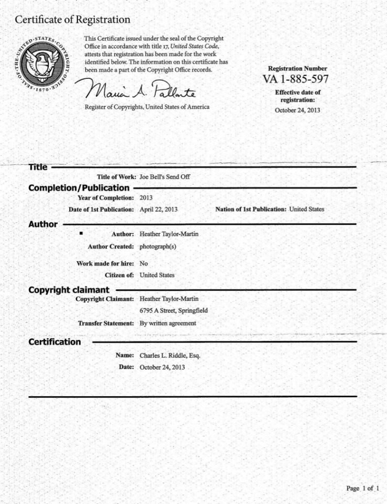 Copyright Registration for Faces For Change, Allentown, PA, Scranton, PA, King of Prussia, PA, Springfield, OR.